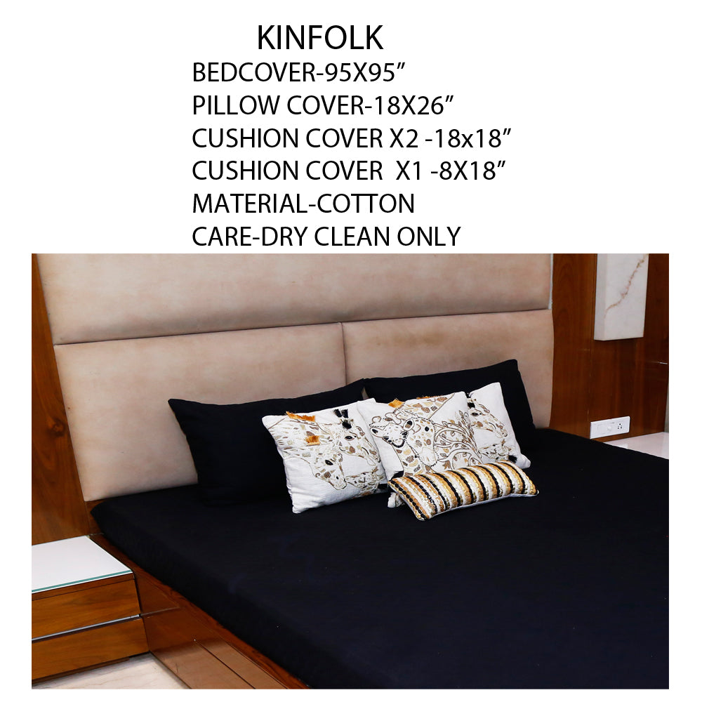 KINFOLK (Set of Quilted bedcover with two pillow cover)