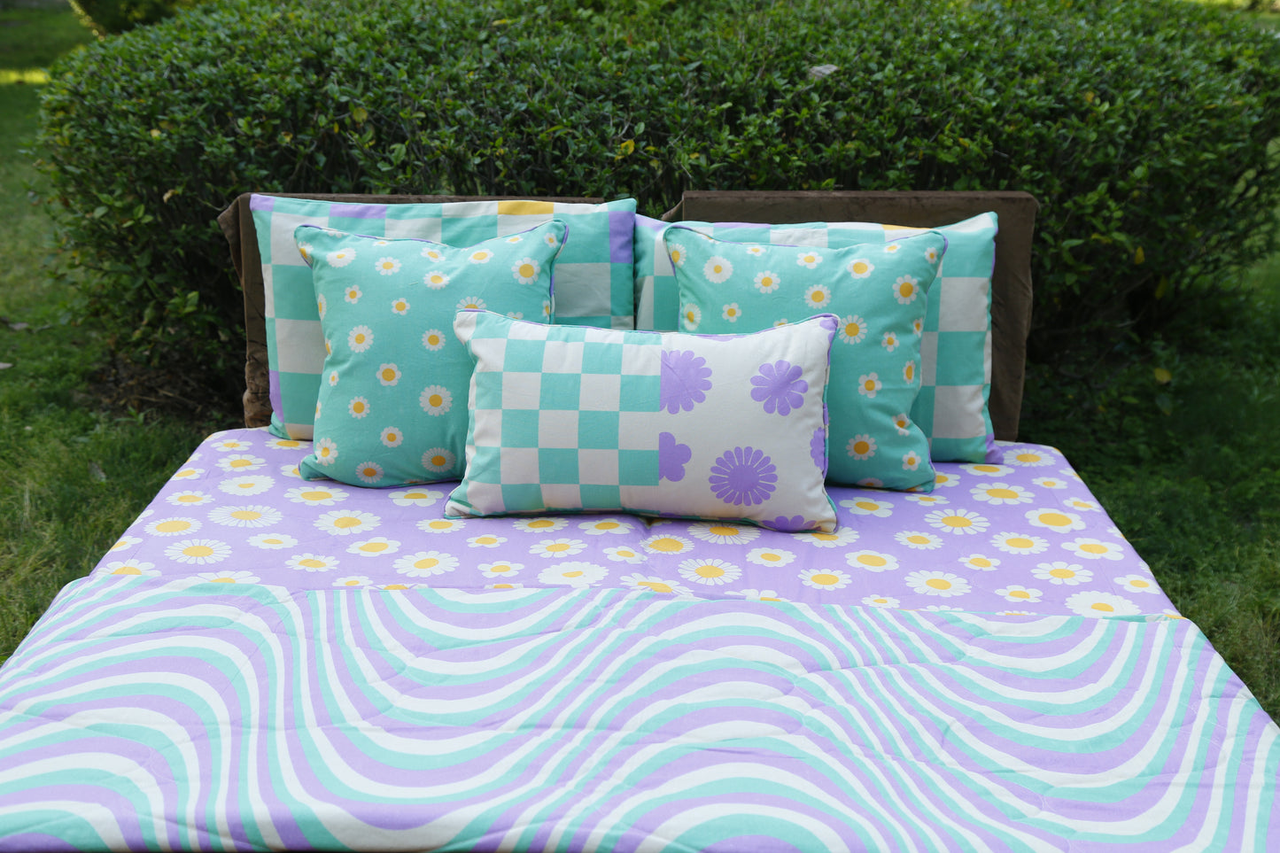 Daisy Dreams (Bedsheet with 2 pillow Covers)